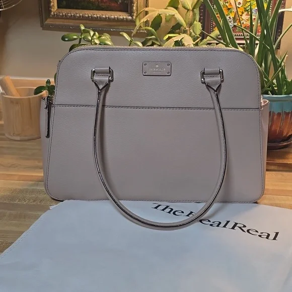 Kate Spade Terri Grove Taupe Shoulder Bag W/ Real Real Dust Bag - Picture 1 of 11